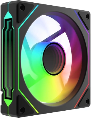 Вентилятор для корпуса Bloody CF-12 LCD ARGB 120х120x25 черный 4-pin 32дБ (упак.:1шт) (CF-12-ARGB120-BK) Ret