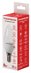 Лампа светодиодная Thomson Candle TH-B2016 8Вт цок.:E14 свеча 220B св.свеч.бел.нейт. C (упак.:1шт)
