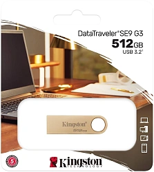 Флеш Диск Kingston 512GB DataTraveler SE9 DTSE9G3/512GB USB3.0 золотистый