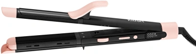 Мульти-Стайлер Kitfort КТ-3274 70Вт черный/розовый макс.темп.:220С покрытие:керамическое (KT-3274)