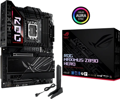 Материнская плата Asus ROG MAXIMUS Z890 HERO Soc-1851 Intel Z890 4xDDR5 ATX AC`97 8ch(7.1) 5Gigabit + 2.5Gigabit Ethernet RAID+HDMI