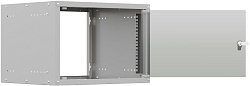 Шкаф коммутационный NTSS Lime (NTSS-WL6U5560GS) настенный 6U 550x600мм пер.дв.стекл несъемн.бок.пан. 30кг серый 520мм 12кг 110град. 370мм IP20 сталь