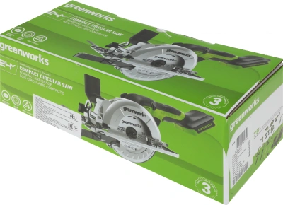 Циркулярная пила (дисковая) Greenworks G24MCS (ручная) D диска.:115мм (1501207)