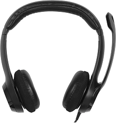 Наушники с микрофоном Logitech H390 черный 1.9м накладные USB оголовье (981-001578)