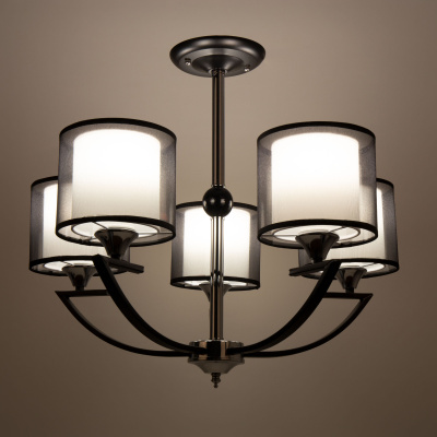 Люстра Hiper Andrea H025-5 потолоч. черный/хром