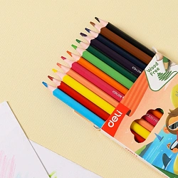Карандаши цв. Deli EC00120 ColoRun трехгран. пластик 24цв. коробка/европод. (24шт)