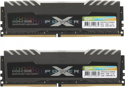 Память DDR4 2x16Gb 3600MHz Silicon Power SP032GXLZU360BDB Xpower Turbine RGB RTL Gaming PC4-28800 CL18 DIMM 260-pin 1.35В kit single rank с радиатором Ret
