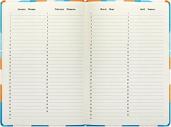 Ежедневник Deli COLORING CN148 A5 обложка картон 136стр. розовый/голубой