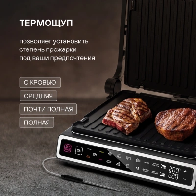 Электрогриль Rondell RDE-1701 2000Вт черный