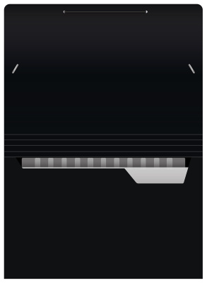 Портфель Бюрократ Black Opal BLPP13 13 отдел. A4 пластик 0.7мм черный/ассорти
