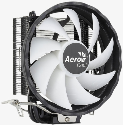 Устройство охлаждения(кулер) Aerocool Rave 3 ARGB Soc-AM5/AM4/1200/1700/1851 черный/белый 4-pin 18-27dB Al+Cu 125W 530gr Ret (RAVE 3 ARGB PWM 4P)