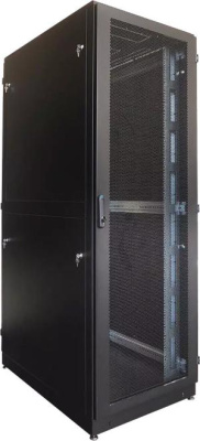Шкаф серверный ЦМО (ШТК-М-42.8.12-48АА-9005) напольный 42U 800x1200мм пер.дв.перфор. задн.дв.перфор.2-хст. направл.под закл.гайки 1200кг черный 1055мм 176кг 180град. 2030мм IP20 металл