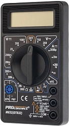 Мультиметр PROconnect M832 DT832 цифровой черный (13-3012)