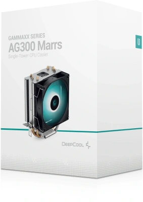 Устройство охлаждения(кулер) Deepcool AG300 Marrs одноцветная Soc-AM5/AM4/1200/1700/1851 черный 4-pin 18-30.5dB Al+Cu 150W 350gr Ret (R-AG300-BKMNMN-G)