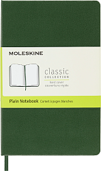 Блокнот Moleskine CLASSIC QP012K15 Pocket 90x140мм 192стр. нелинованный твердая обложка зеленый