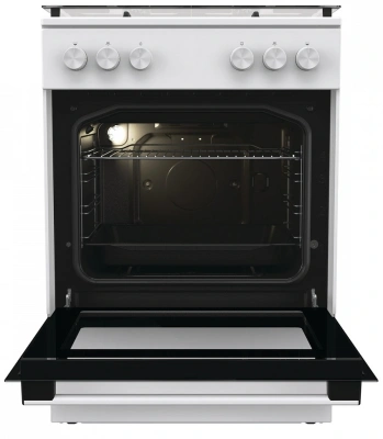 Плита Газовая Gorenje GG6A11WF белый (стеклянная крышка) реш.чугун