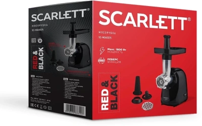Мясорубка Scarlett Red & Black SC-MG45S75 1800Вт черный/красный