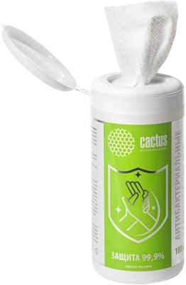 Салфетки влажные Cactus CS-ASHCL100 для рук антибактериальные (100лист.) спиртовые
