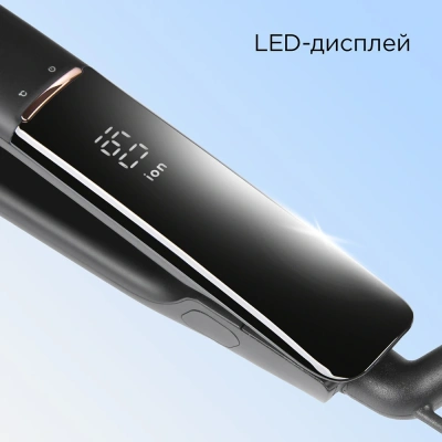 Выпрямитель Redmond HS1716 55Вт черный макс.темп.:230С покрытие:керамико-турмалиновое