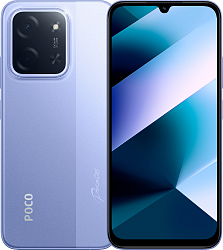 Смартфон Xiaomi Poco C85 256Gb 8Gb фиолетовый моноблок 3G 4G 2Sim 6.9" 720x1600 Android 15 50Mpix 802.11 a/b/g/n/ac NFC GPS Protect FM microSD max1024Gb