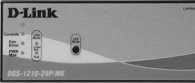 Коммутатор D-Link DGS-1210-28P/ME/B2A (L2) 24x1Гбит/с 4xКомбо(1000BASE-T/SFP) 24PoE 193W настраиваемый