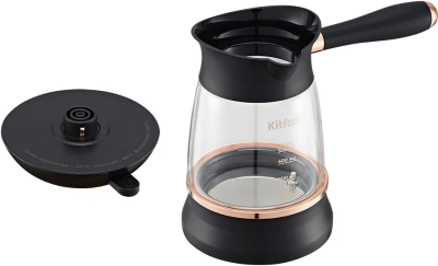 Кофеварка электрическая турка Kitfort КТ-7503 1000Вт черный/золотистый