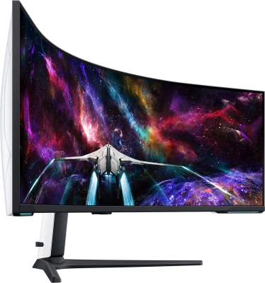 Монитор Samsung 57" Odyssey Neo G9 S57CG952NI черный VA LED 32:9 HDMI полуматовая HAS Piv 2500:1 420cd 178гр/178гр 7680x2160 240Hz FreeSync Premium Pro DP Dual UHD USB 19кг