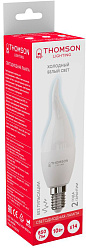 Лампа светодиодная Thomson TH-B2313 10Вт цок.:E14 свеча 220B св.свеч.бел.хол. Tail Candle (упак.:1шт)