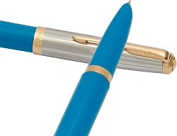 Ручка перьев. Parker 51 Premium (CW2169078) Turquoise GT F сталь нержавеющая подар.кор.