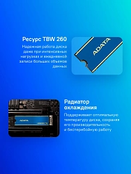 Накопитель SSD A-Data PCIe 3.0 x4 1TB ALEG-710-1TCS Legend 710 M.2 2280
