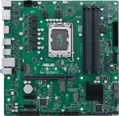 Материнская плата Asus PRO Q670M-C-CSM Soc-1700 Intel Q670 4xDDR5 mATX AC`97 8ch(7.1) GbLAN RAID+HDMI+DP