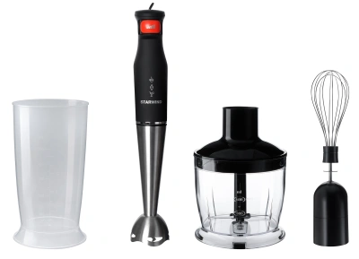 Блендер погружной Starwind SBP3432b 800Вт черный/красный