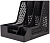 Лоток вертикальный Deli E9847 BLACK E9847 3отд. сборный для бумаг 253x320x275мм черный пластик пластиковый пакет