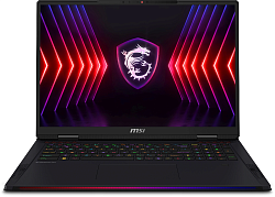 Ноутбук MSI Raider A18 HX A9WJG-216RU Ryzen 9 9955HX3D 64Gb SSD2Tb NVIDIA GeForce RTX 5090 24Gb 18" IPS UHD+ (3840x2400) Windows 11 Home black WiFi BT Cam (9S7-182L72-216)