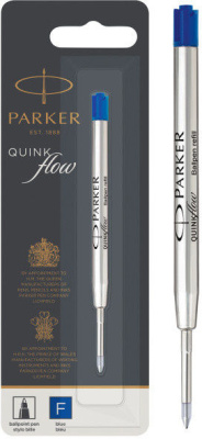 Стержень шариковый Parker QuinkFlow Z08 (CW1950368) F 0.8мм синие чернила блистер