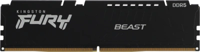 Память DDR5 16GB 6400MHz Kingston KF564C32BBE-16 Fury Beast Black Expo RTL Gaming PC5-51200 CL32 DIMM 288-pin 1.4В single rank с радиатором Ret