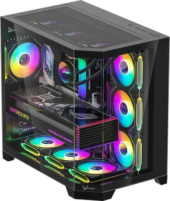 Корпус Formula Crystal Z6 Floe черный без БП ATX 4x120mm 2xUSB3.0 1xUSB3.1 audio bott PSU