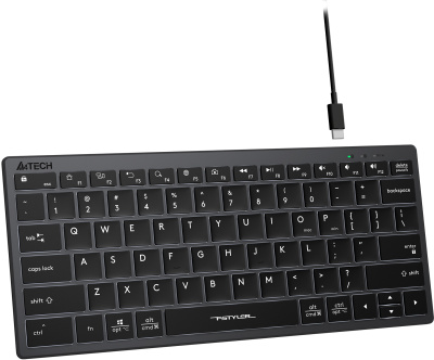 Клавиатура A4Tech Fstyler FX61 серый USB slim LED (FX61 GREY)