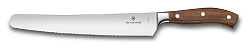 Нож кухонный Victorinox Grand Maitre Wood (7.7430.26G) кованый универсальный для хлеба лезв.260мм серрейт. заточка коричневый