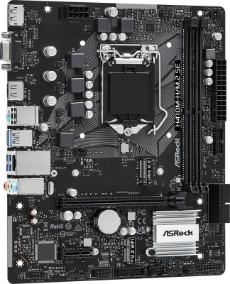 Материнская плата Asrock H410M-H/M.2 SE Soc-1200 Intel H370 2xDDR4 mATX AC`97 8ch(7.1) GbLAN+VGA+HDMI+DP