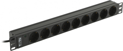 Блок распределения питания Lanmaster TWT-PDU19-10A9P4-3.0 гор.размещ. 9xSchuko базовые 10A C14 3м