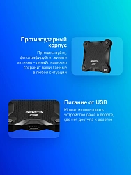 Накопитель SSD A-Data USB3.1 2TB SD620-2TCBK SD620 2.5" черный