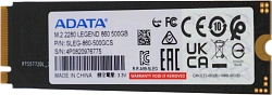 Накопитель SSD A-Data PCIe 4.0 x4 500GB SLEG-860-500GCS Legend 860 M.2 2280