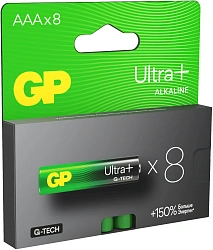 Батарея GP Ultra Plus Alkaline 24AUPA21-2CRB8 AAA (8шт) блистер