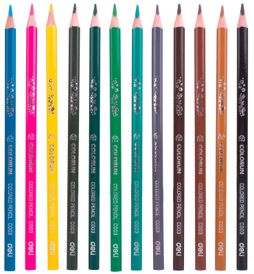 Карандаши цв. Deli EC00330 ColoRun трехгран. тополь 36цв. коробка/европод. (36шт)