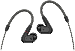 Наушники вкладыши Sennheiser IE 200 1.2м черный проводные крепление за ухом (IE 200 BLACK)