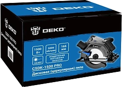 Циркулярная пила (дисковая) Deko CSDK-1500 PRO 1500Вт (ручная) D диска.:165мм (085-1150)