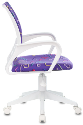 Кресло детское Бюрократ KD-W4 фиолетовый Sticks 08 крестов. пластик белый пластик белый