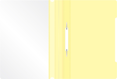 Папка-скоросшиватель Бюрократ Pastel -PSLPAST/YEL A4 прозрач.верх.лист пластик желтый 0.14/0.18