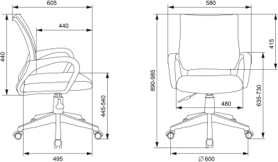 Кресло детское Бюрократ Burokids 1 темно-синий зодиак крестов. пластик